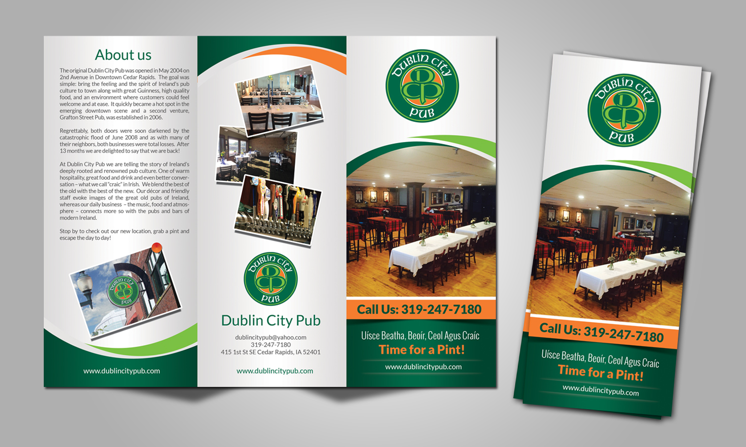 Broschüren-Design von debdesign für Dublin City Pub | Design #11450862