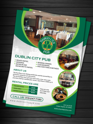 Brochure Design by Deepak_9_Malhotra for Dublin City Pub | Design: #11393993
