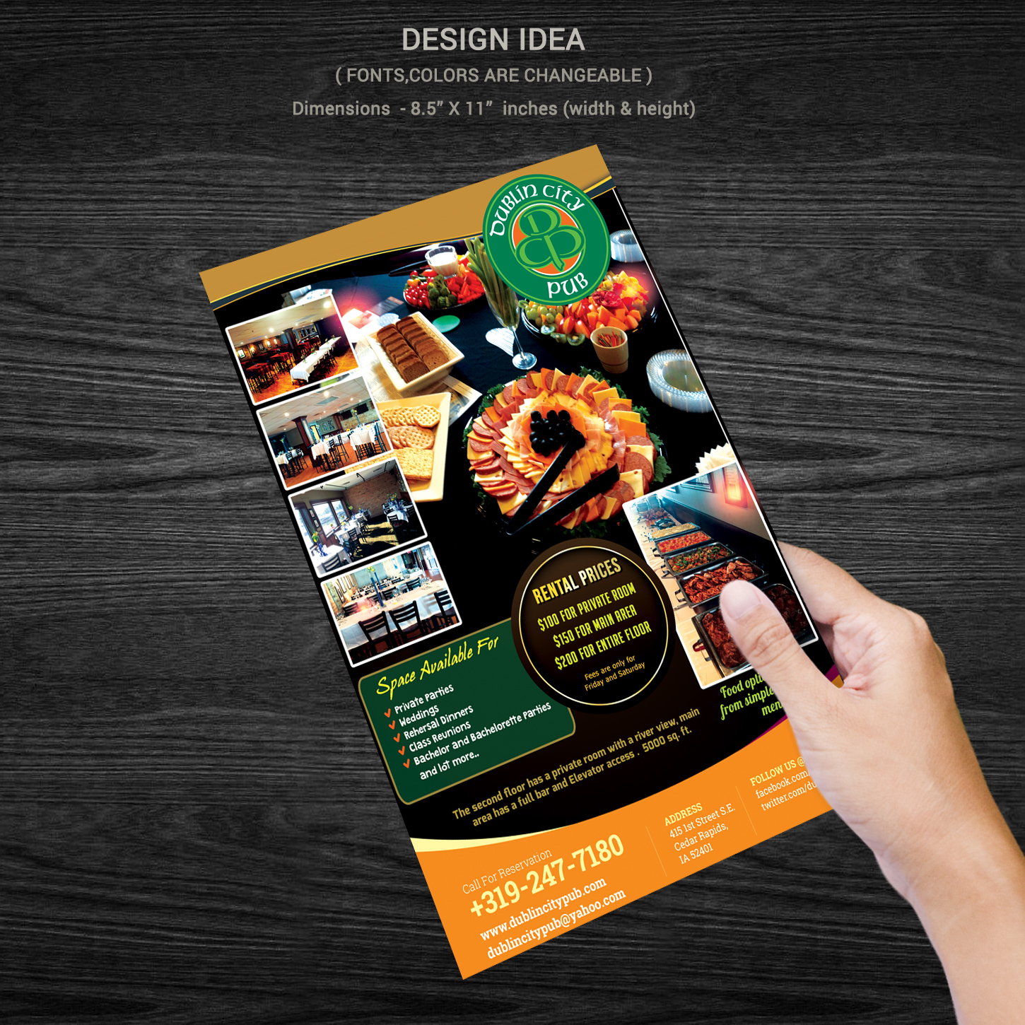 Brochure Design by Venkat for Dublin City Pub | Design #11407033