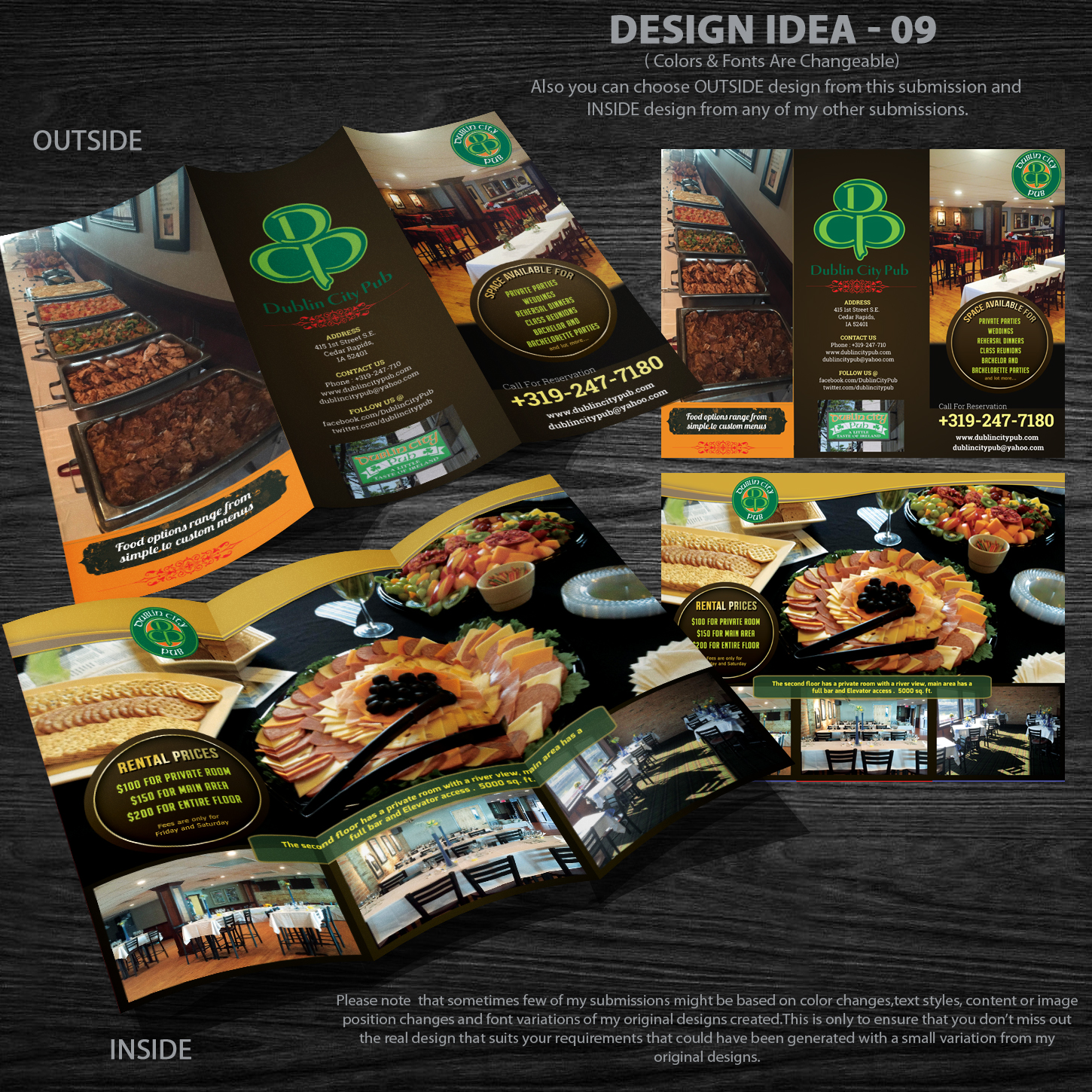 Brochure Design by Venkat for Dublin City Pub | Design #11454006