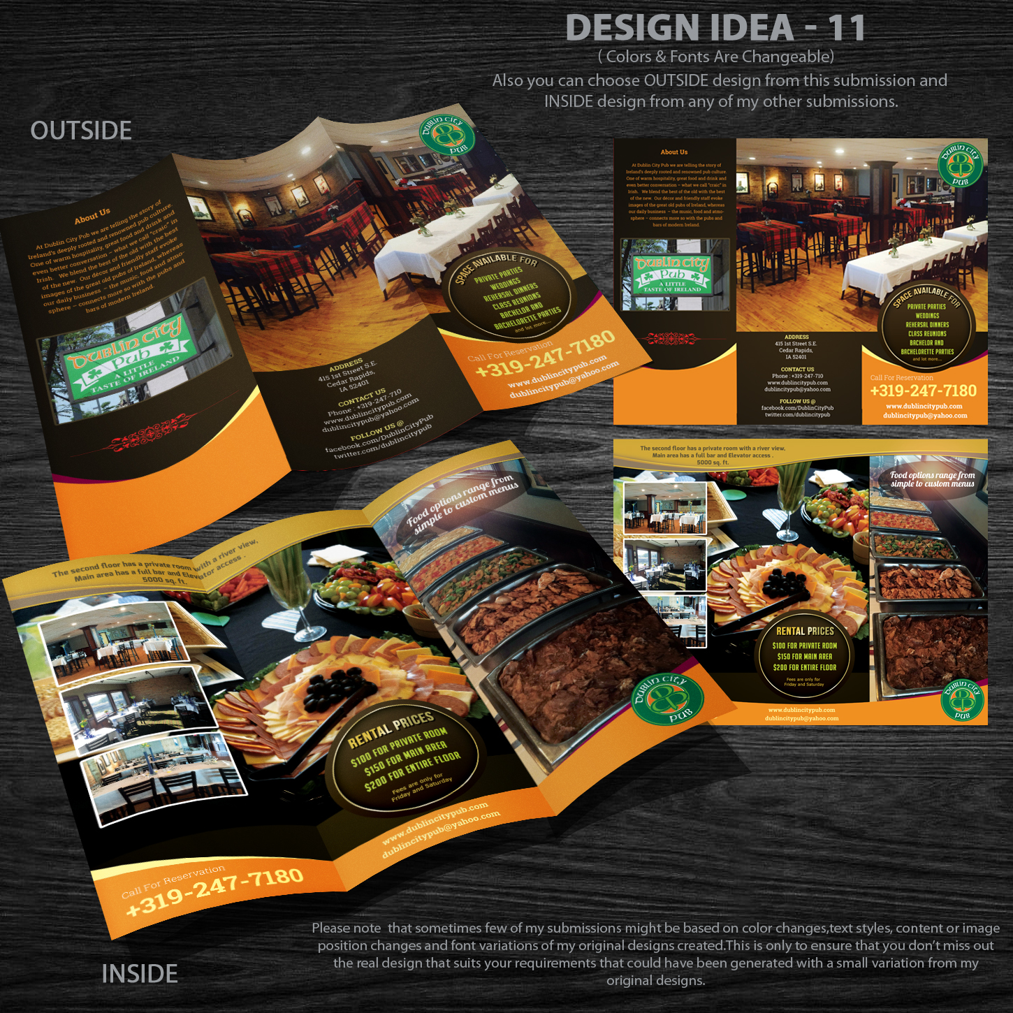 Broschüren-Design von Venkat für Dublin City Pub | Design #11454014