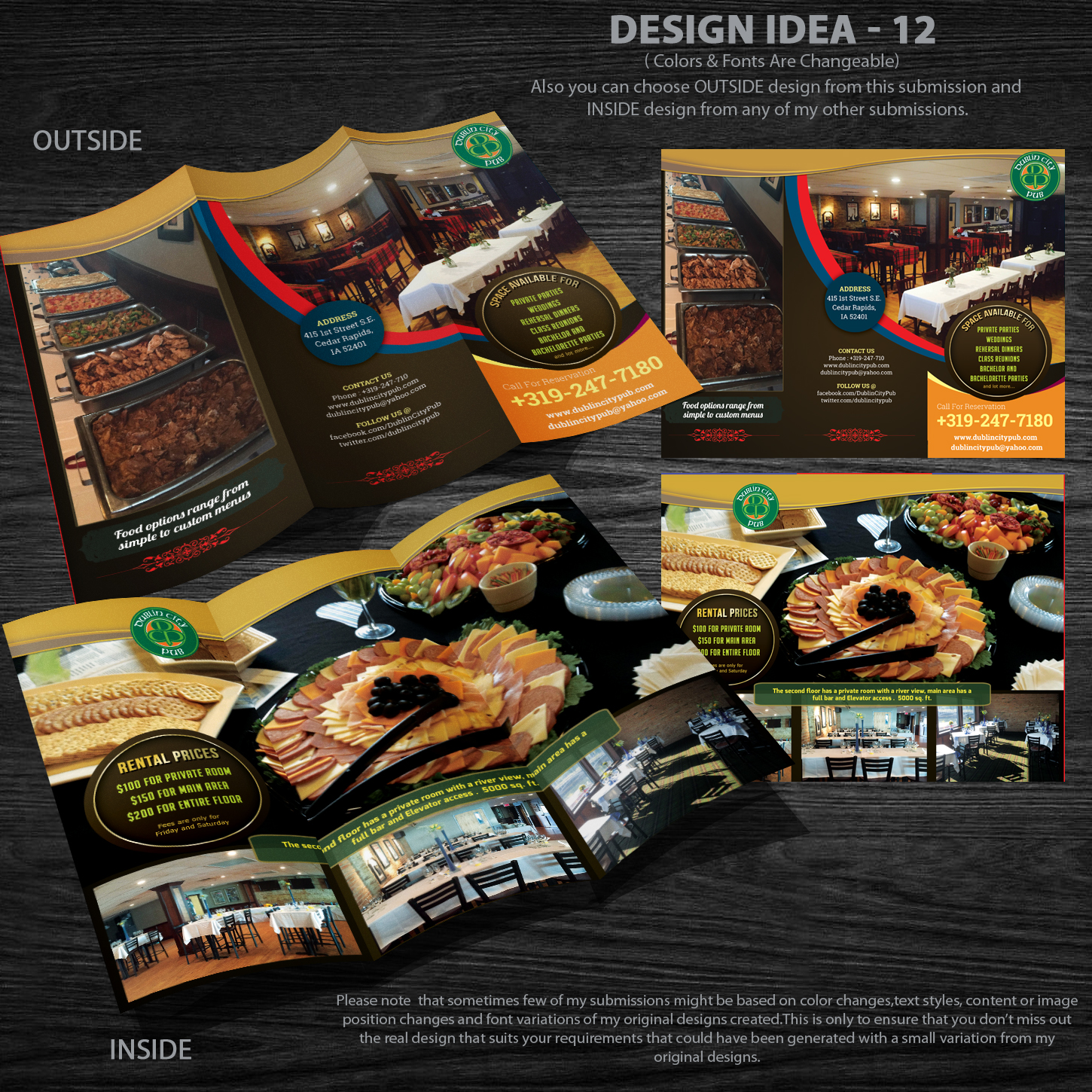 Brochure Design by Venkat for Dublin City Pub | Design #11454016