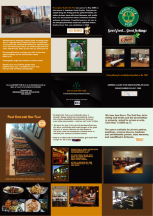 Brochure Design by nabla for Dublin City Pub | Design: #11400370