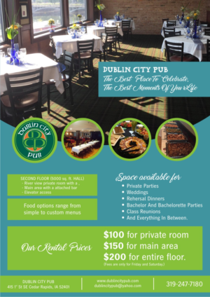 Brochure Design by vasanth6960 for Dublin City Pub | Design: #11378820