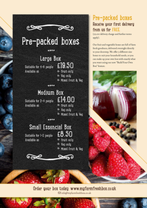 Flyer-Design von Yoyoyo für My Farm Fresh Box | Design: #11393502