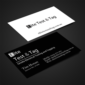 Design de Carte de Visite par Harshan pour Elite Test and Tag | Design : #2337545