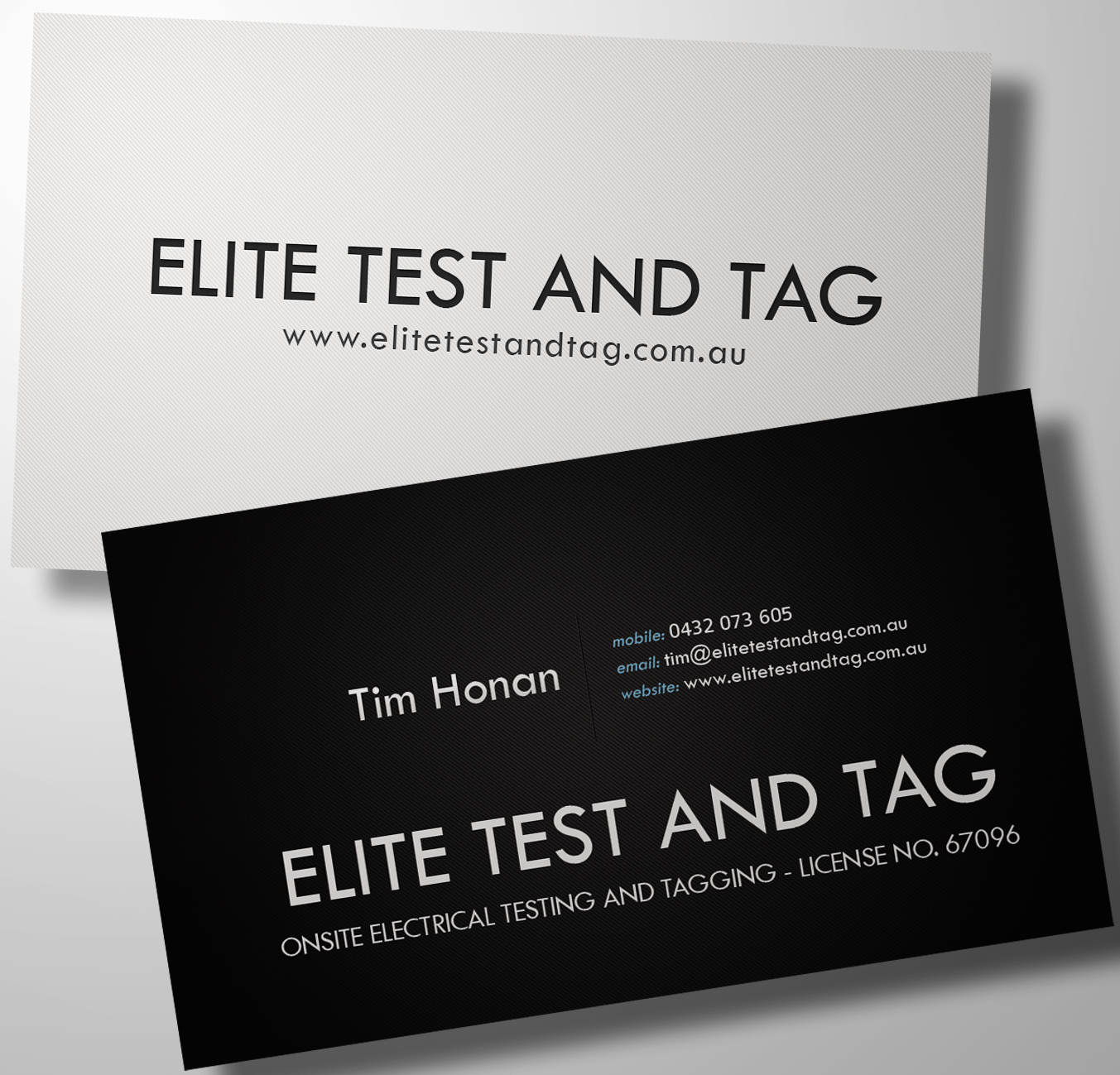 Business Card Design by CodeZ for Elite Test and Tag | Design #2334929
