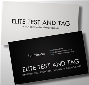 Business Card Design by CodeZ for Elite Test and Tag | Design #2334929