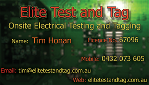 Business Card Design by Csaba for Elite Test and Tag | Design #2326252