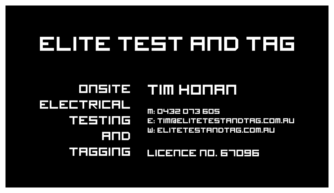 Business Card Design by Omar Khalil Walker for Elite Test and Tag | Design #2335217