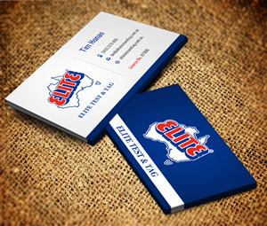 Elite Test and Tag | Business Card Design by Owaisias