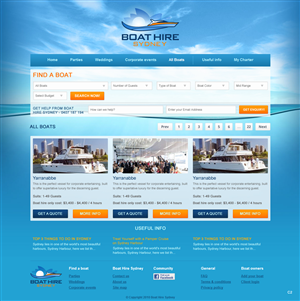 Web Design by pb for BHS Boat Hire Sydney | Design: #2340083