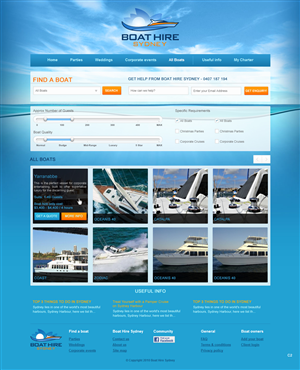 Web Design by pb for BHS Boat Hire Sydney | Design: #2398465