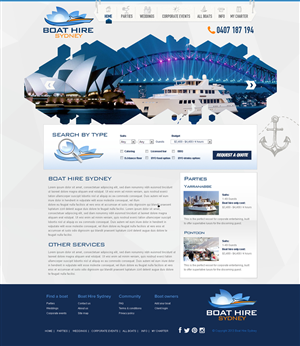 Web Design by Behriatech for BHS Boat Hire Sydney | Design: #2382012