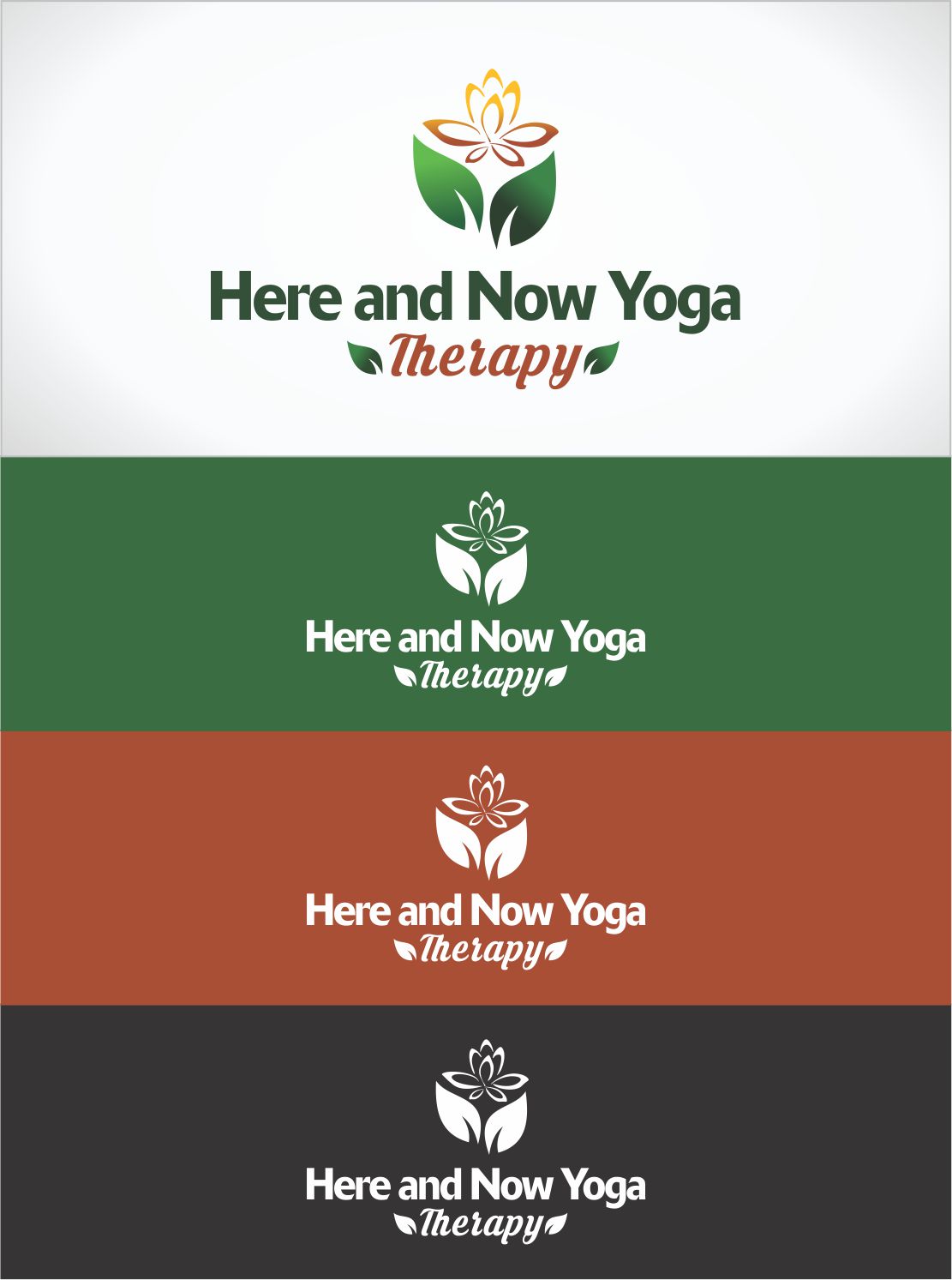 Logo Design by DG for Here and Now Yoga Therapy | Design #11393533