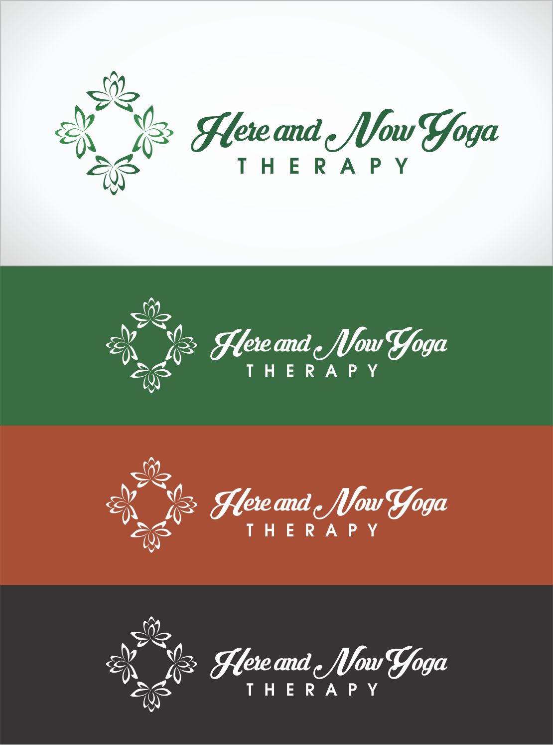 Logo Design by DG for Here and Now Yoga Therapy | Design #11393537