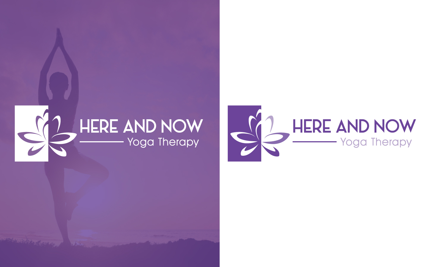 Logo Design by DG for Here and Now Yoga Therapy | Design #11393564