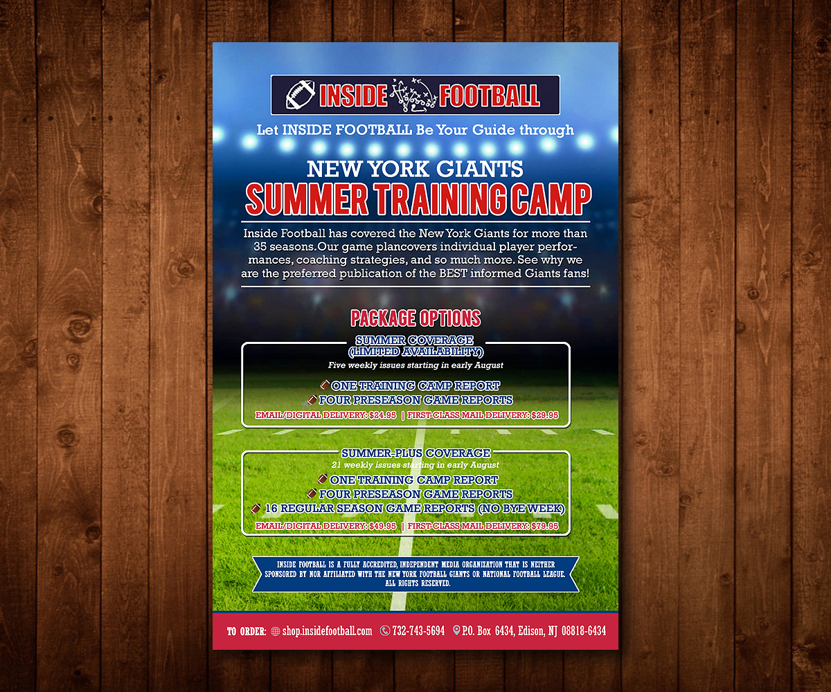 Diseño de Postal por Designers Hub para Inside Football LLC | Diseño #11386319