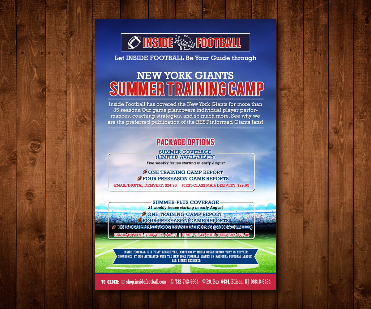 Diseño de Postal por Designers Hub para Inside Football LLC | Diseño #11386348