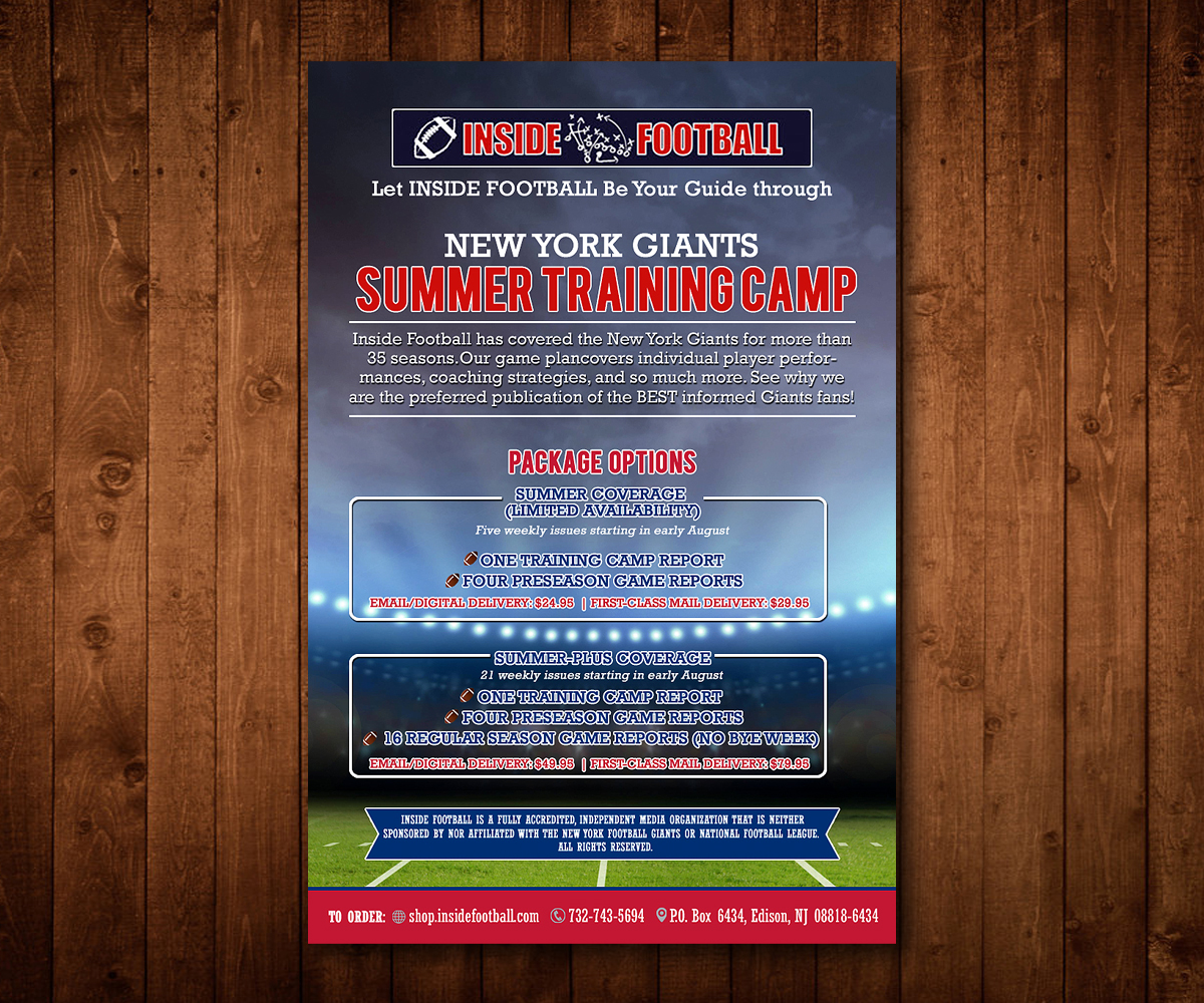 Diseño de Postal por Designers Hub para Inside Football LLC | Diseño #11393806