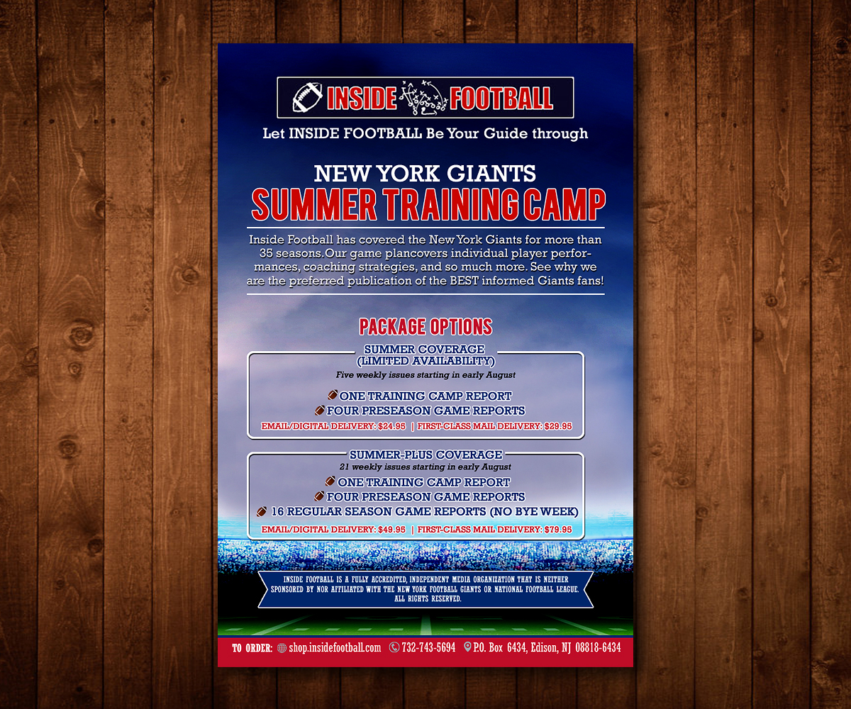 Diseño de Postal por Designers Hub para Inside Football LLC | Diseño #11393817