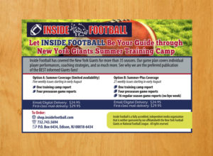 Postkarten-Design von Venus L. Penaflor für Inside Football LLC | Design: #11384745