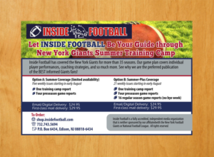 Postkarten-Design von Venus L. Penaflor für Inside Football LLC | Design #11385740