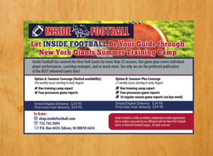 Postkarten-Design von Venus L. Penaflor für Inside Football LLC | Design: #11388178