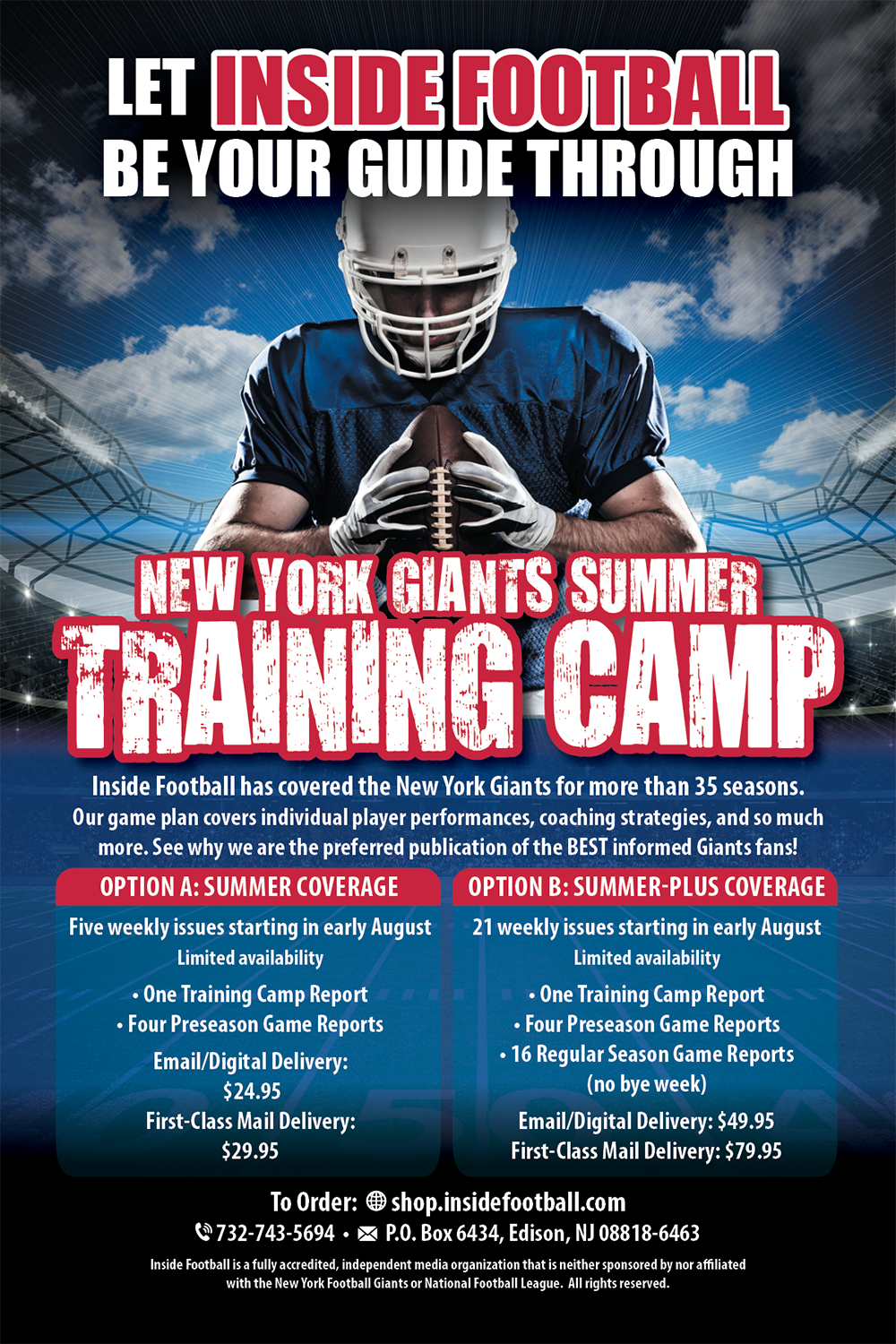 Postkarten-Design von Whalen für Inside Football LLC | Design #11401703