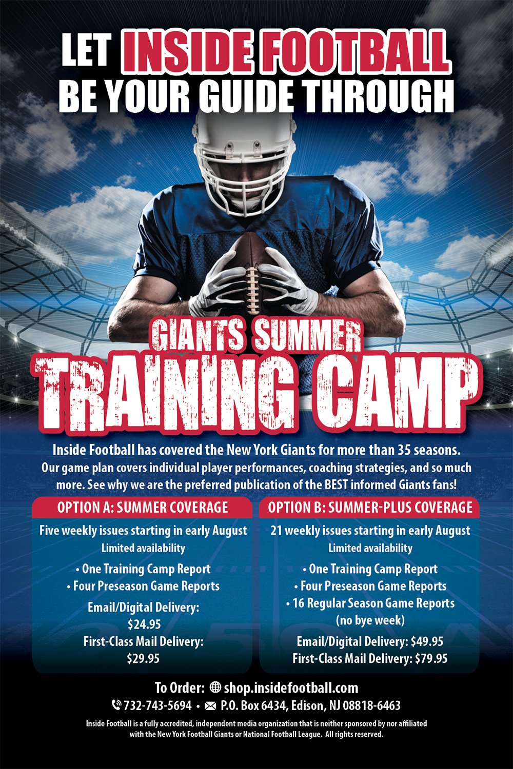 Postkarten-Design von Whalen für Inside Football LLC | Design #11405550