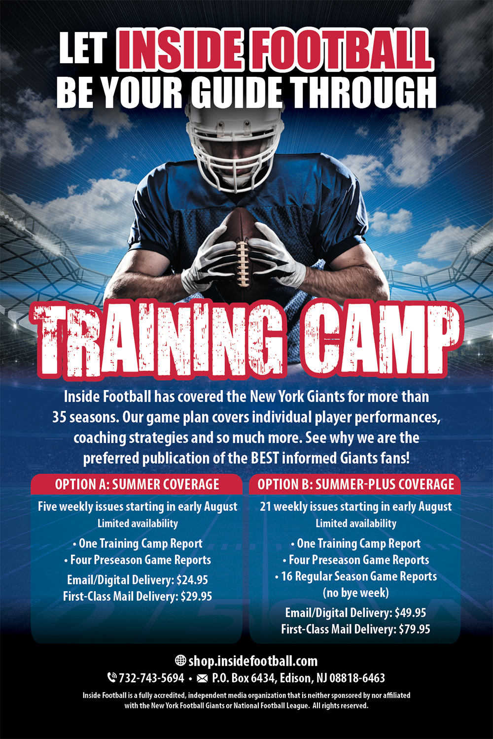 Postkarten-Design von Whalen für Inside Football LLC | Design #11439802