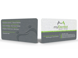 Business Card Design by Hardcore Design for myDentist West Ryde | Design #11446591
