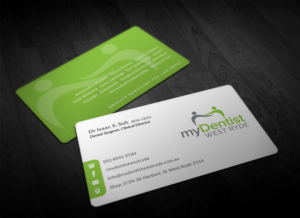 Visitenkarten-Design von Pointless Pixels India für myDentist West Ryde | Design: #11393154