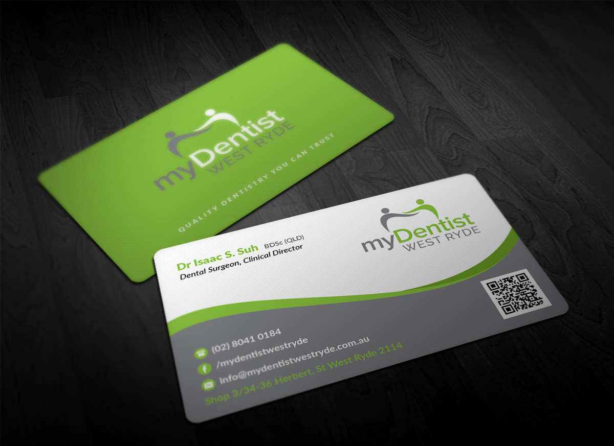 Business Card Design by Pointless Pixels India for myDentist West Ryde | Design #11396608