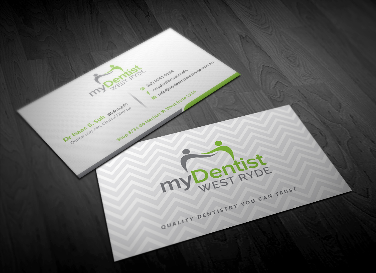 Visitenkarten-Design von Pointless Pixels India für myDentist West Ryde | Design #11477080