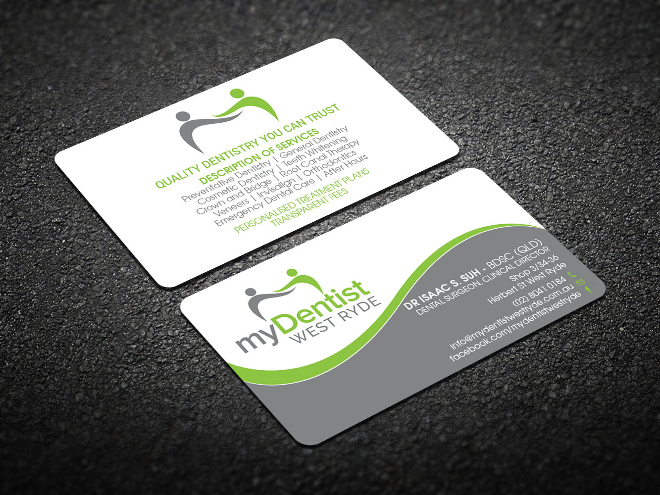 Business Card Design by Verified artistry for myDentist West Ryde | Design #11394666
