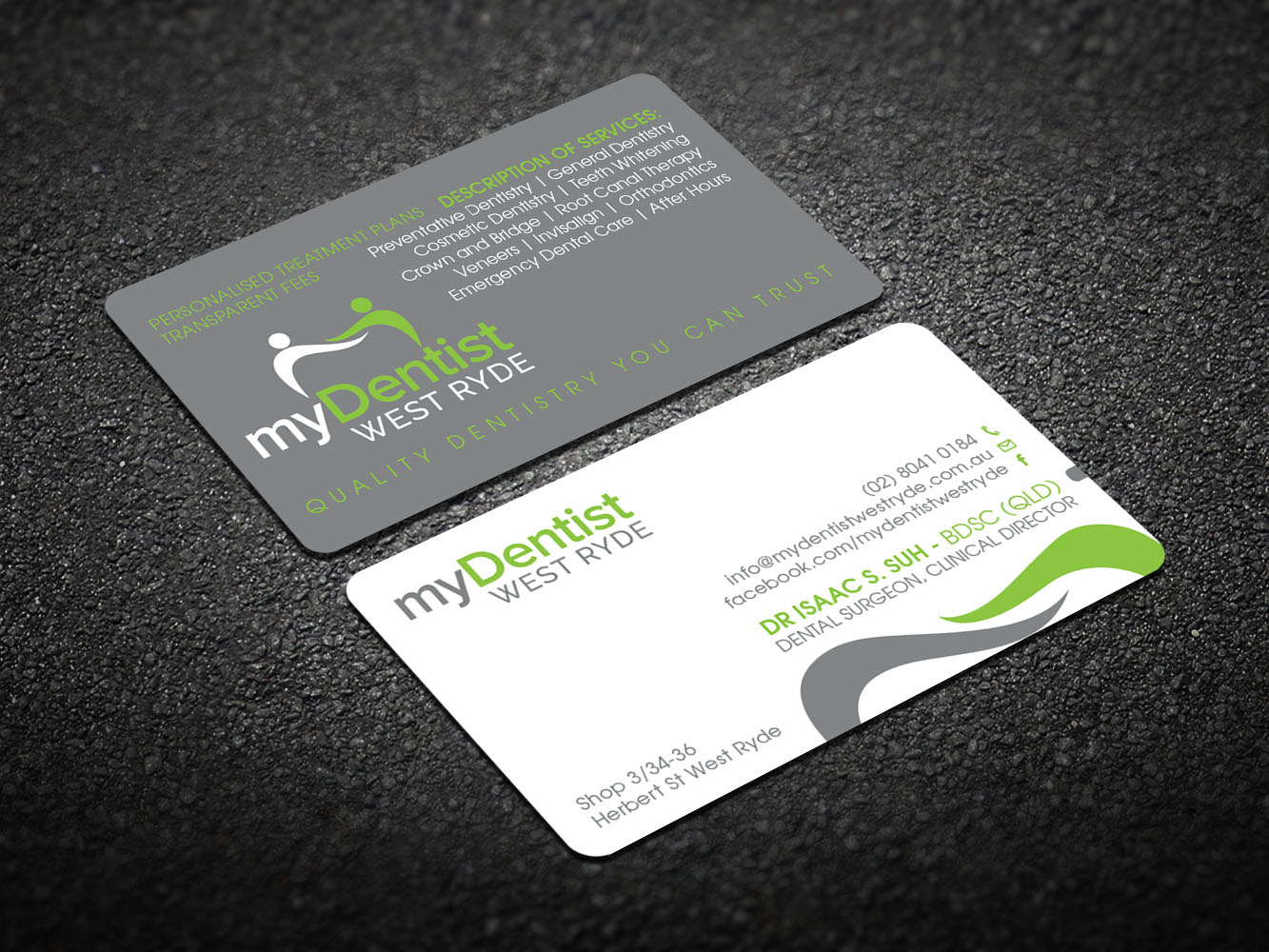 Business Card Design by Verified artistry for myDentist West Ryde | Design #11394668