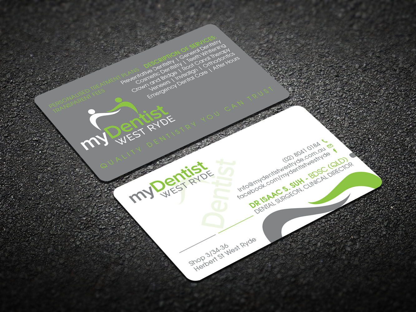 Business Card Design by Verified artistry for myDentist West Ryde | Design #11394670
