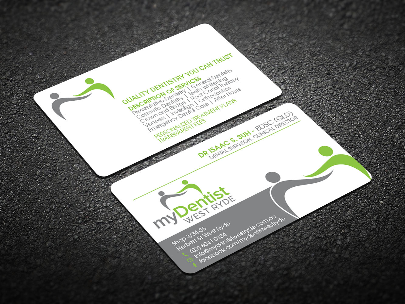 Business Card Design by Verified artistry for myDentist West Ryde | Design #11394671