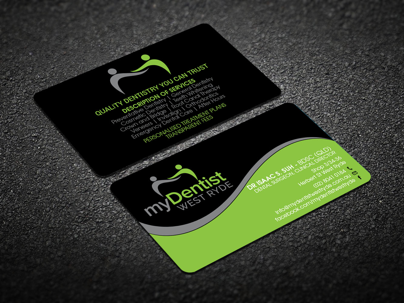 Business Card Design by Verified artistry for myDentist West Ryde | Design #11394672