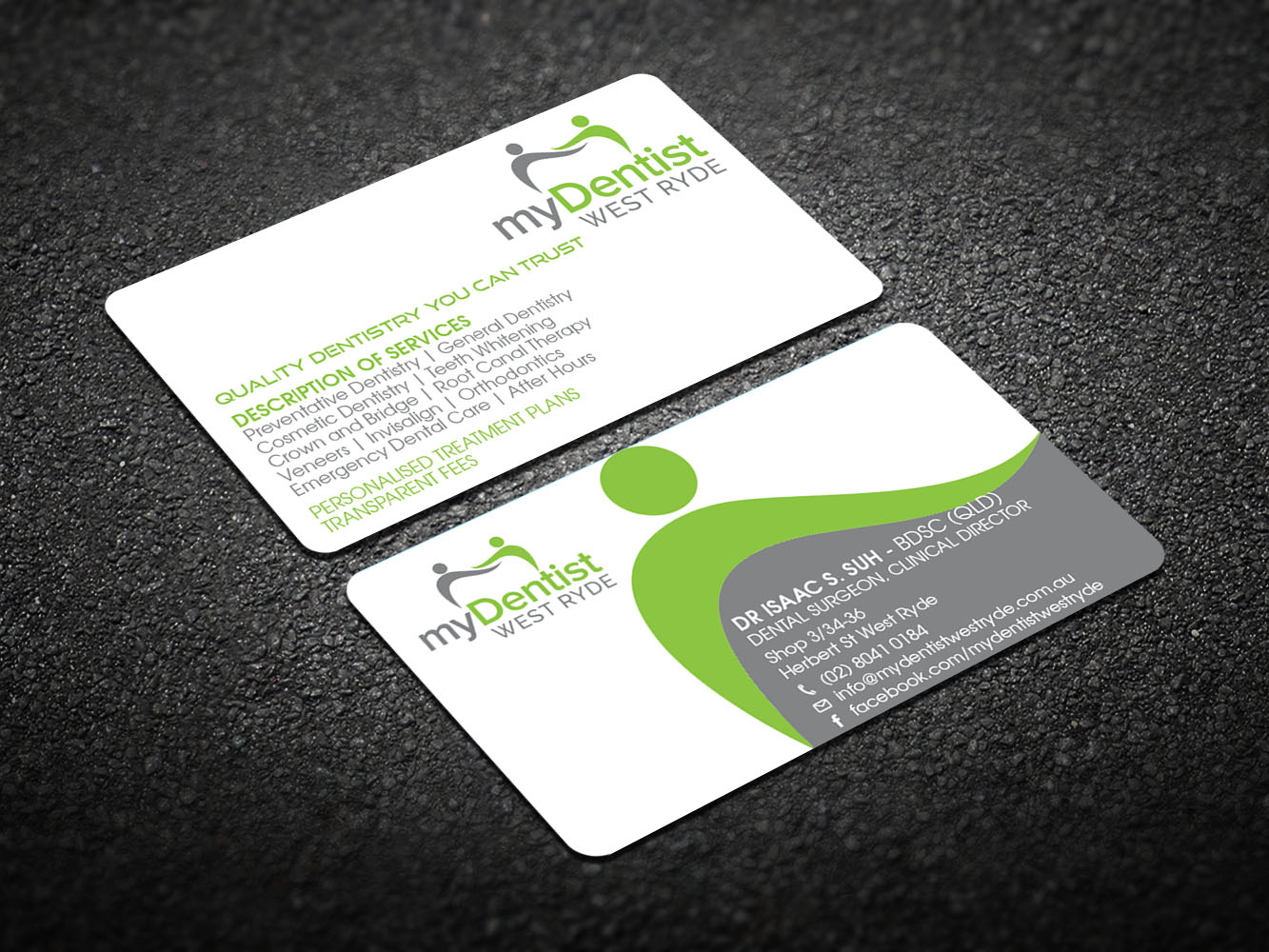 Business Card Design by Verified artistry for myDentist West Ryde | Design #11394675