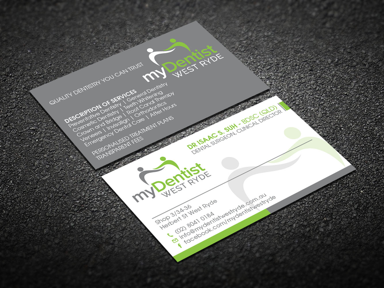 Business Card Design by Verified artistry for myDentist West Ryde | Design #11394679