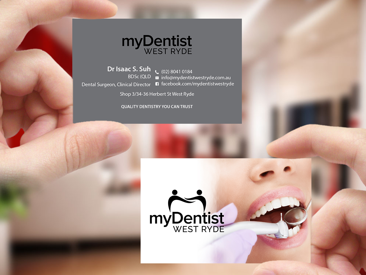 Business Card Design by Creations Box 2015 for myDentist West Ryde | Design #11396027