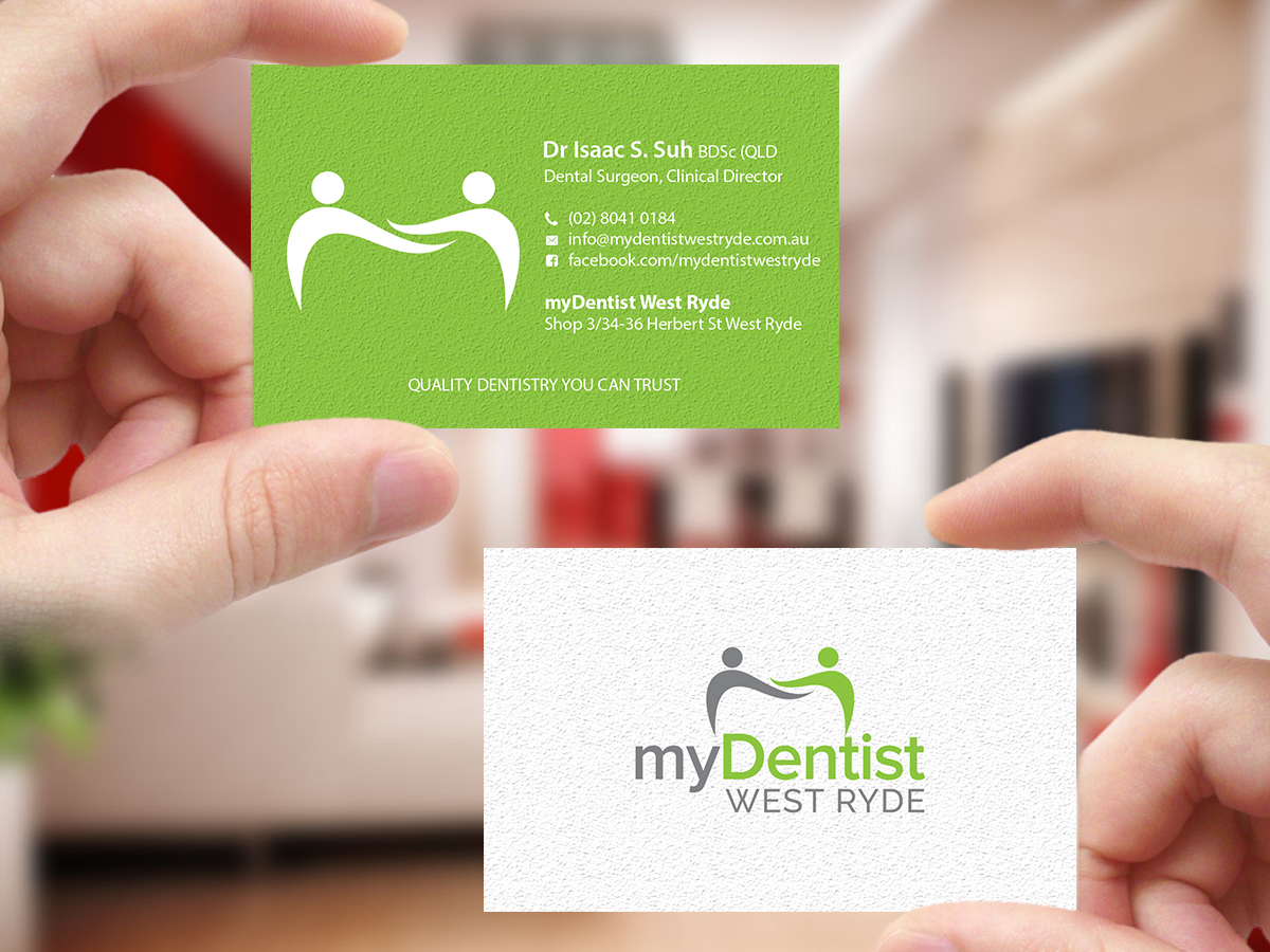 Business Card Design by Creations Box 2015 for myDentist West Ryde | Design #11396028