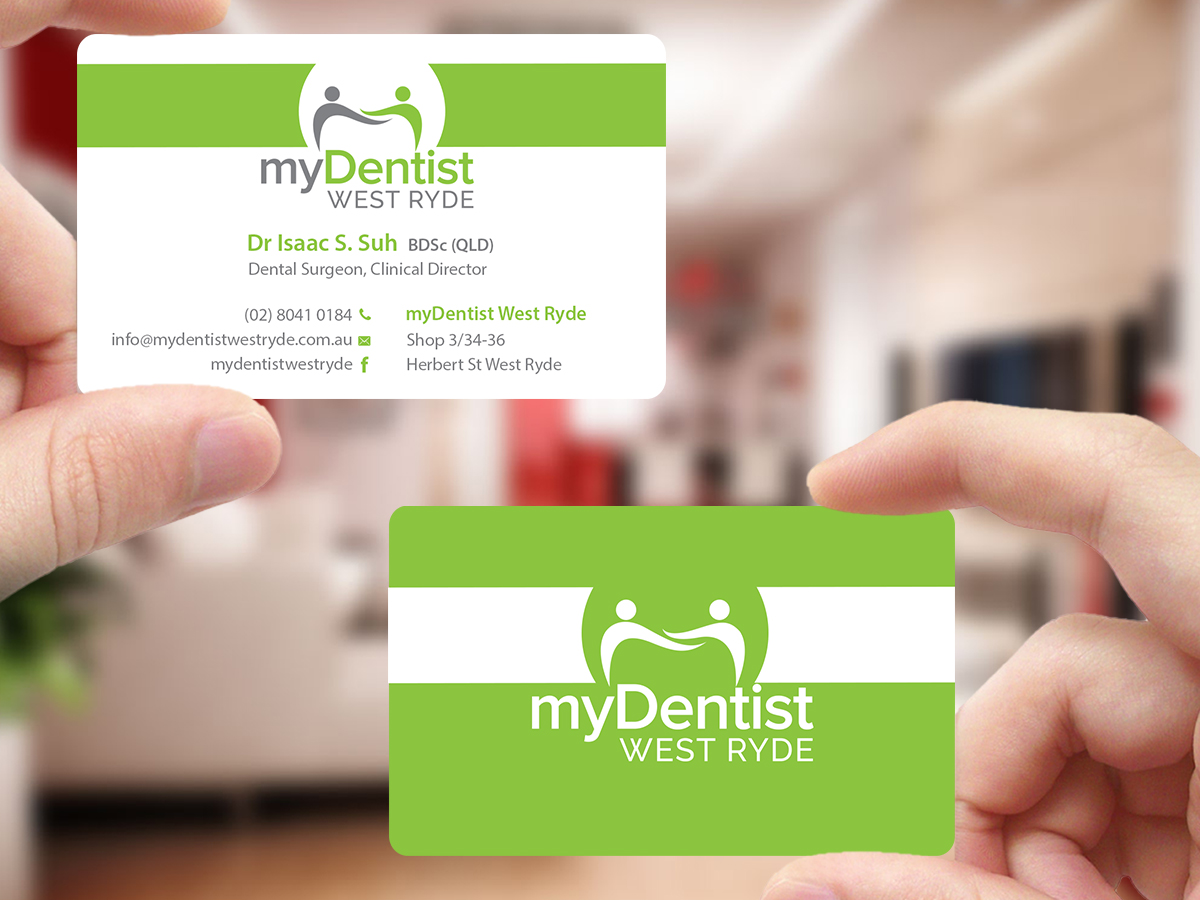 Business Card Design by Creations Box 2015 for myDentist West Ryde | Design #11396035