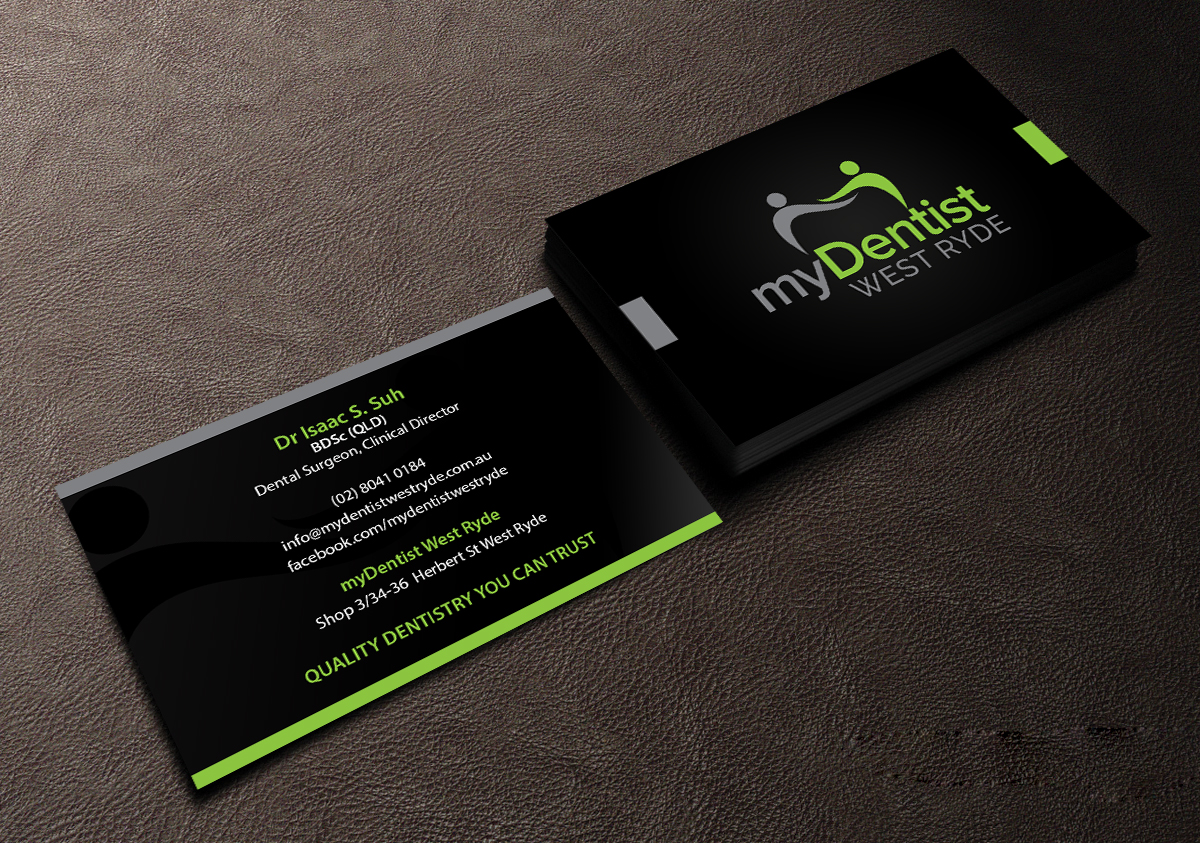 Visitenkarten-Design von Creations Box 2015 für myDentist West Ryde | Design #11396048