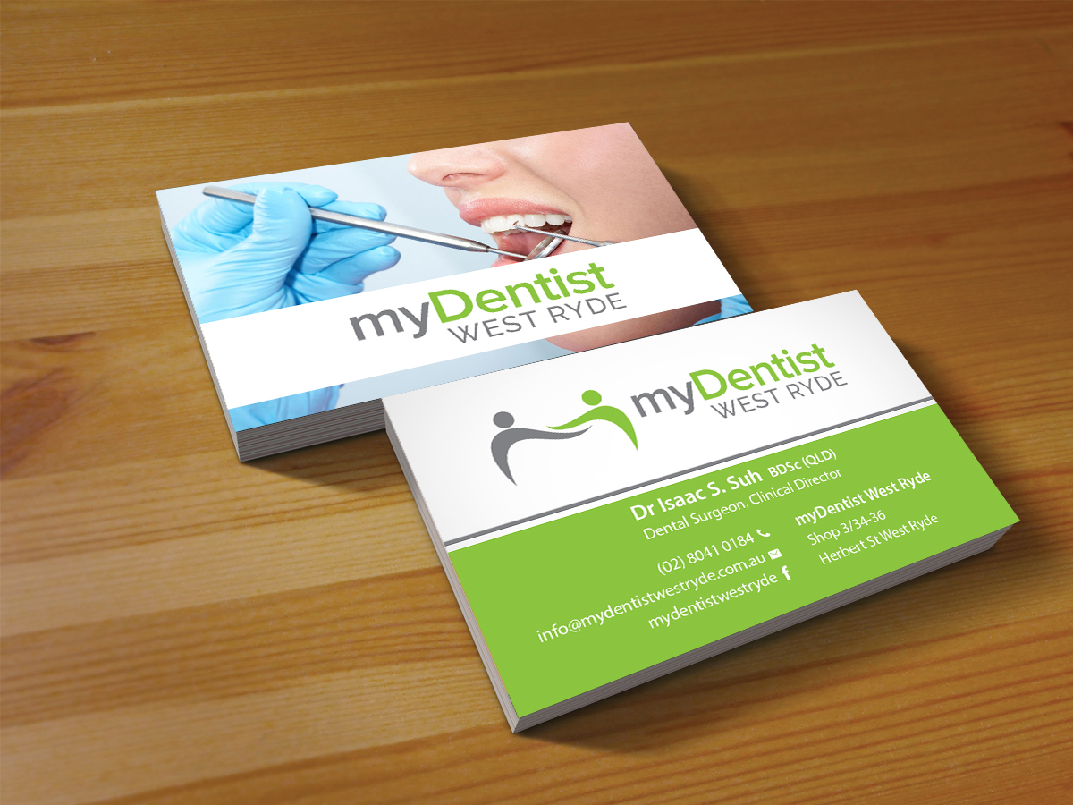 Visitenkarten-Design von Creations Box 2015 für myDentist West Ryde | Design #11396050