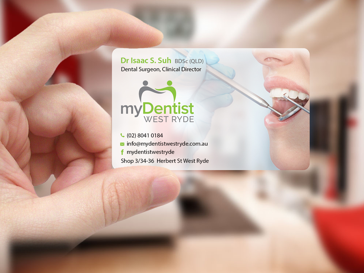 Business Card Design by Creations Box 2015 for myDentist West Ryde | Design #11396053
