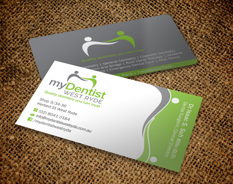 Business Card Design by Brand aid for myDentist West Ryde | Design #11399971