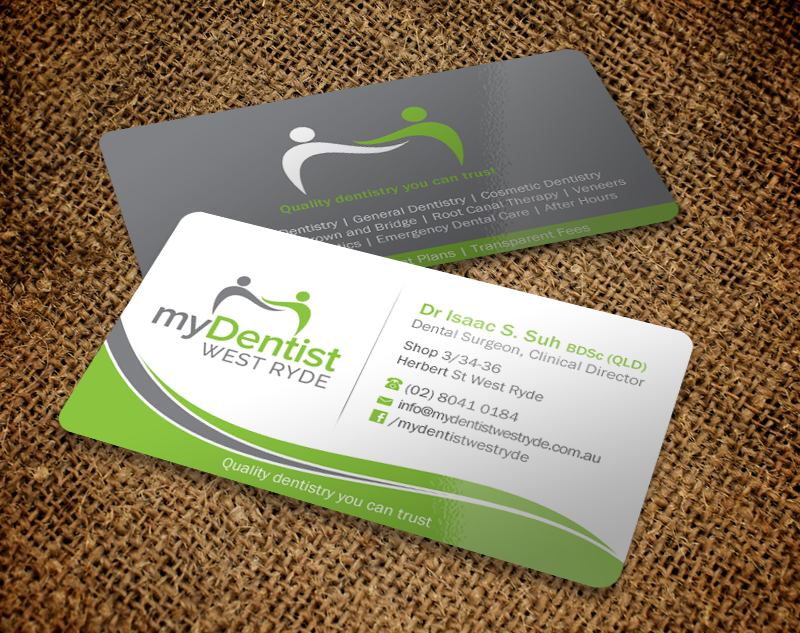 Business Card Design by Brand aid for myDentist West Ryde | Design #11399974